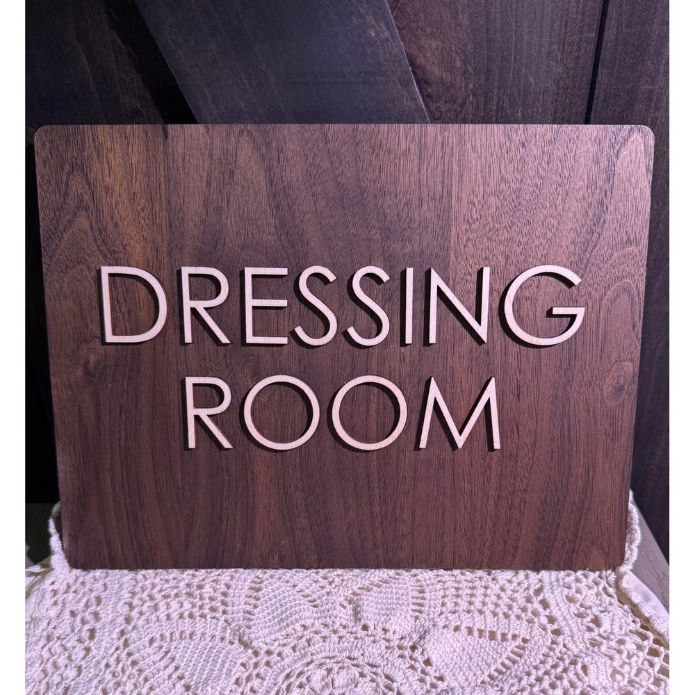 Dressing Room 8x12 Wood Sign Wall‎ Rustic Farmhouse Studio Style Made in USA